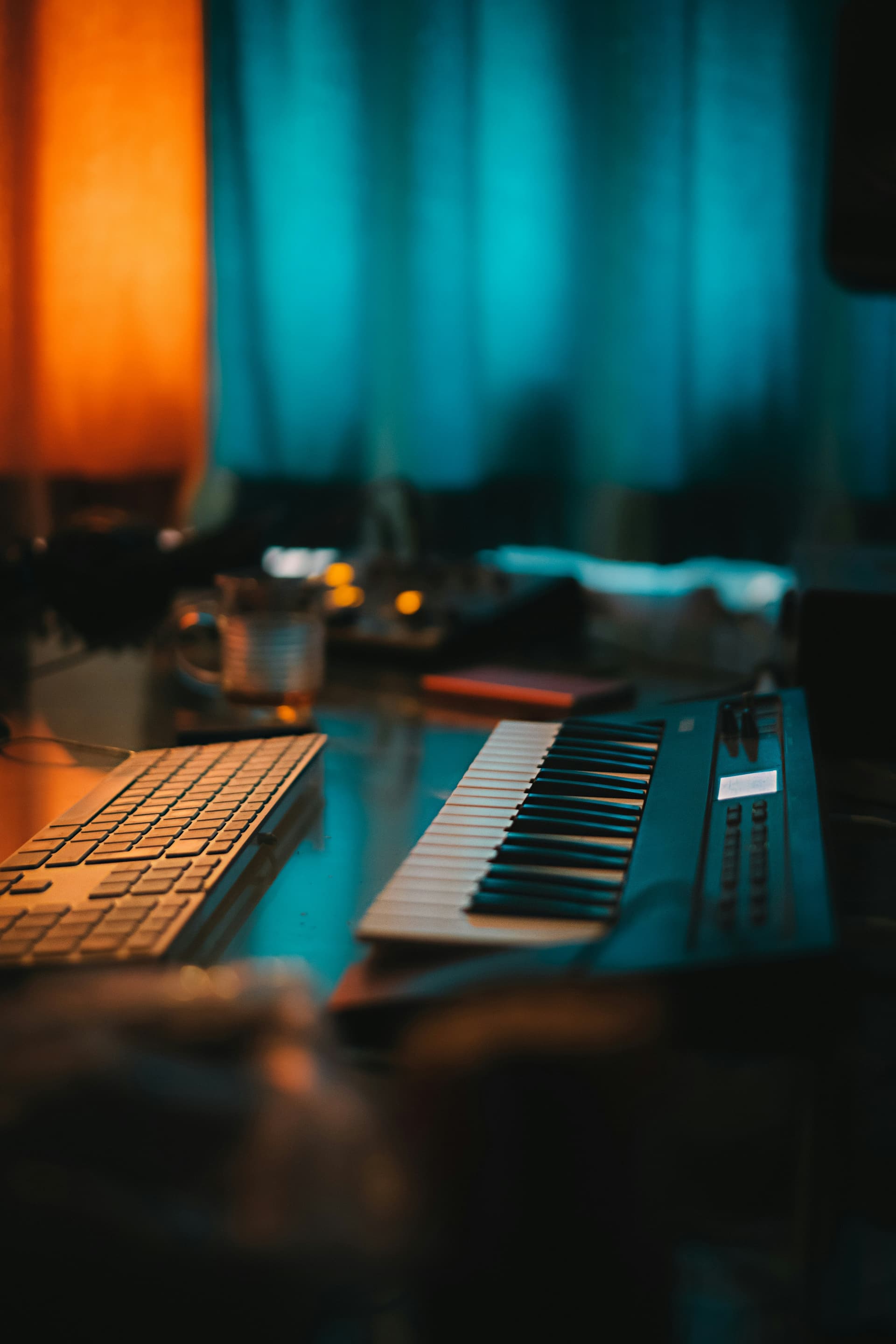 Microphone setup in recording booth